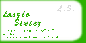 laszlo simicz business card